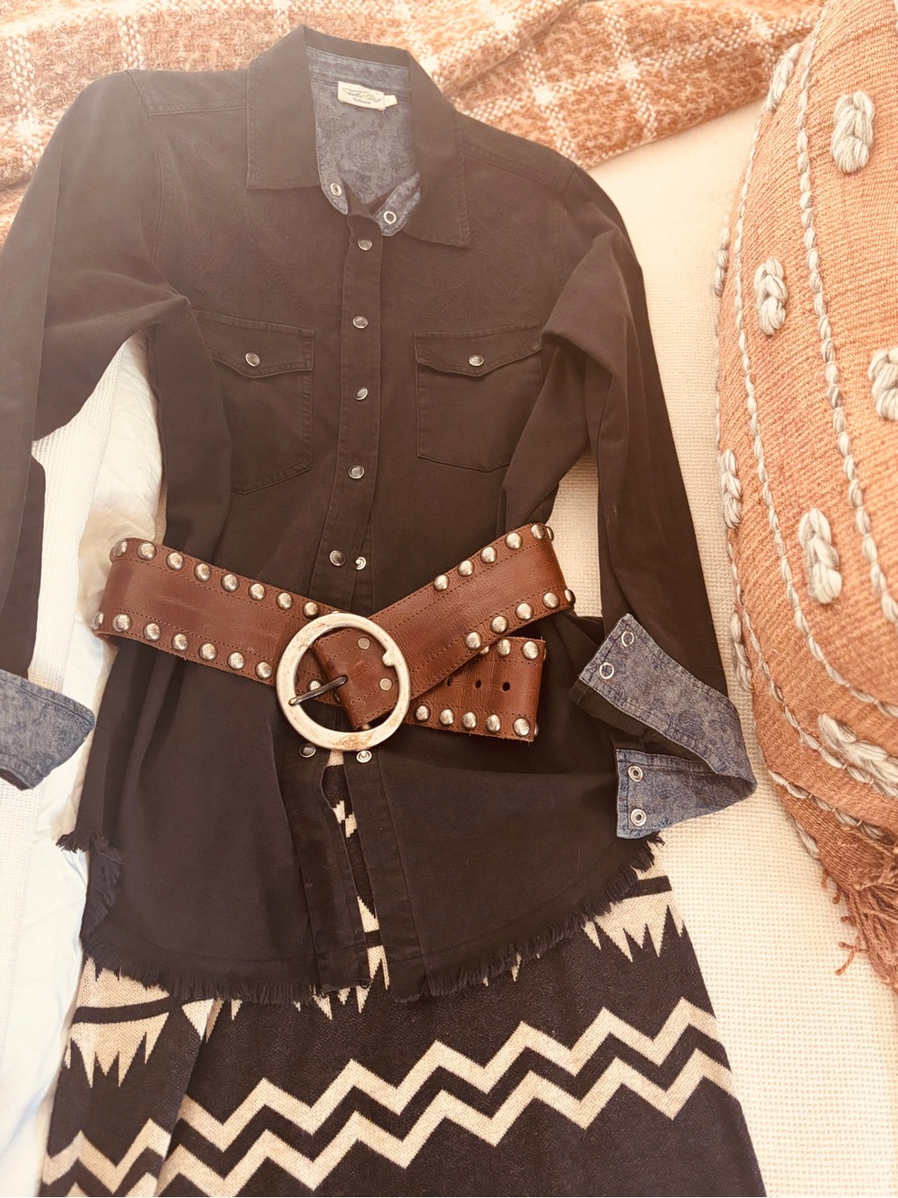 TASHA POLIZZI Black Blouse with Beautiful Detailing Size Small